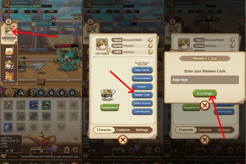 Code Legend of Mushroom 3.1