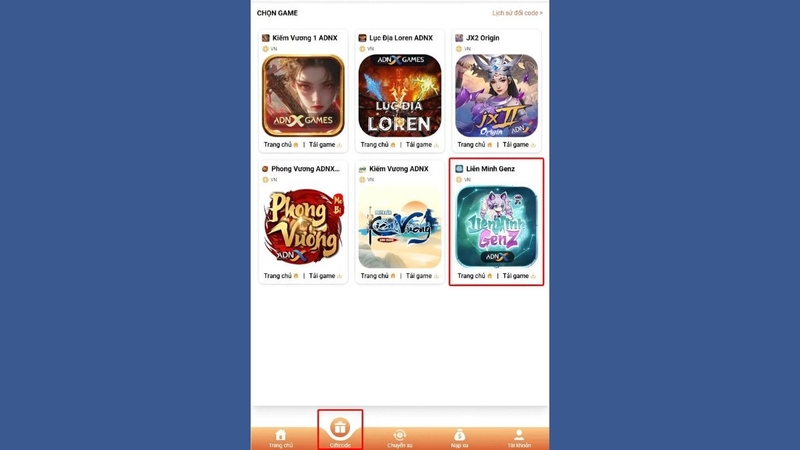 code Liên Minh GenZ 2