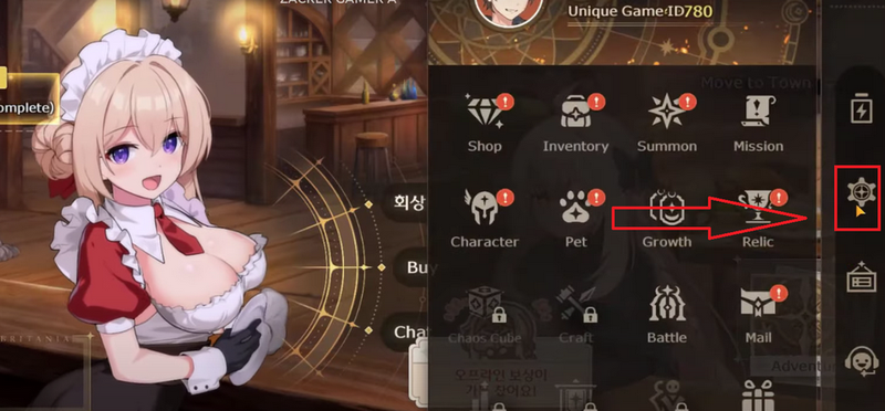 Truy cập vào mục Cài đặt (Settings) của game