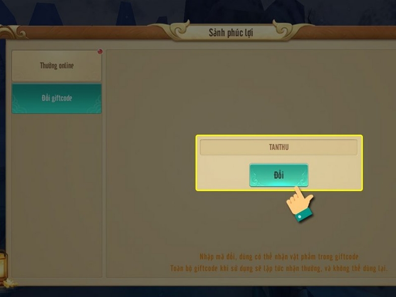Theo dõi giao diện chính thức của game