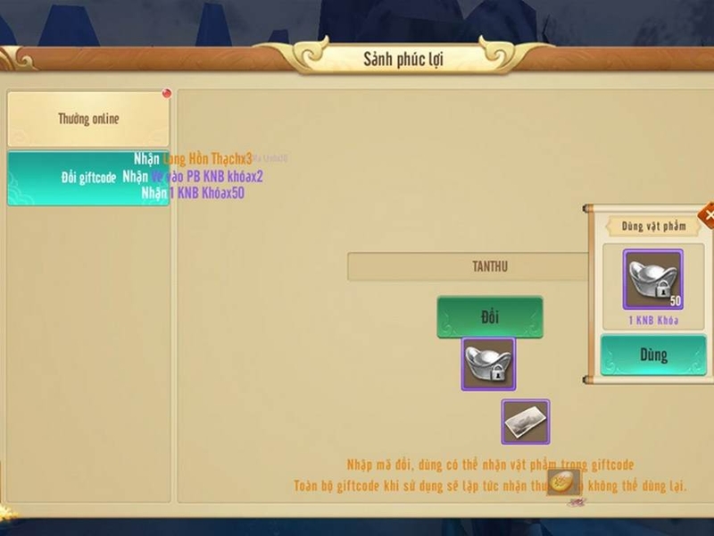 Nhập code game đổi quà hiệu quả