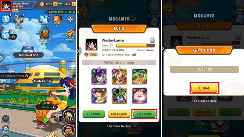 Các bước nhập code Martial God: Cosmos Clash