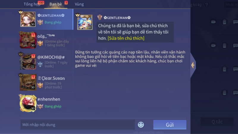 Các thử thách dùng bảng màu trong game Liên Quân