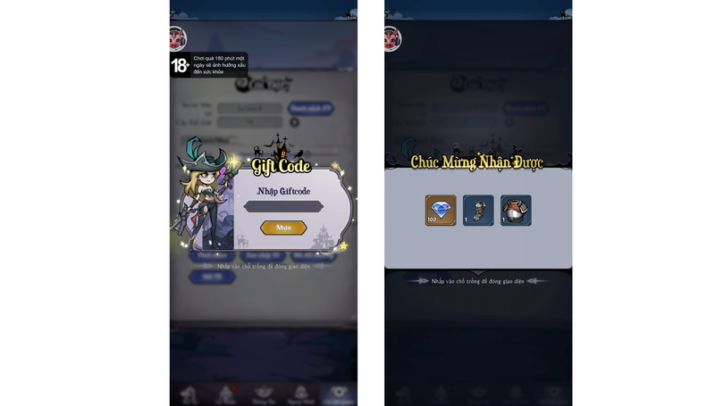 nhập code