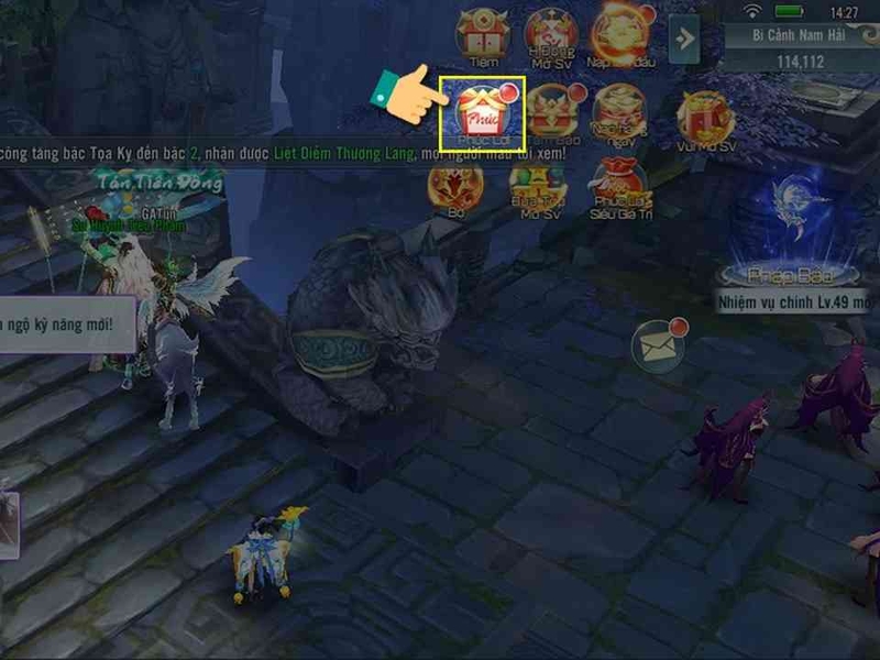 Chọn quà trong hệ thống game 
