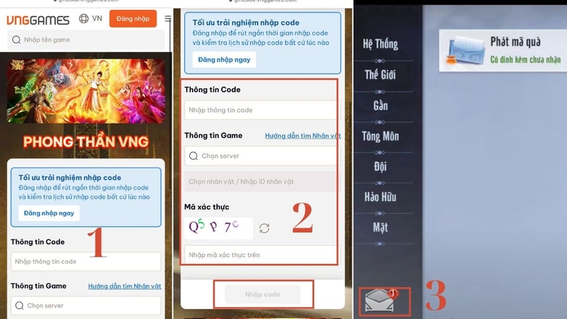 code Phong Thần VNG 2