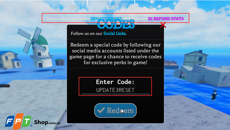 Hướng dẫn nhập code Pirates Legacy 4