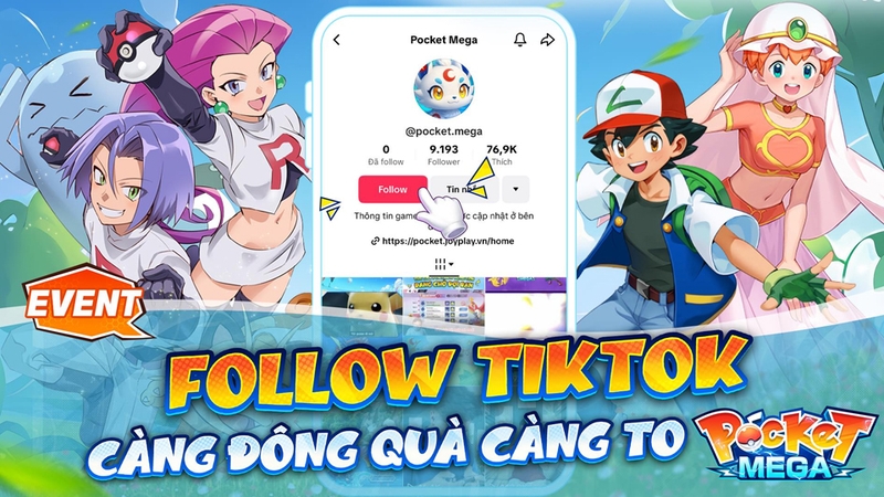 Game Pocket Mega hiện đã có trang TikTok riêng