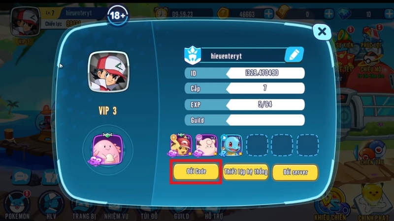 Chọn Đổi Code