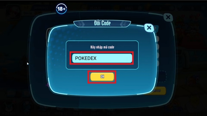 Nhấn OK để đổi code Poke Loạn Chiến