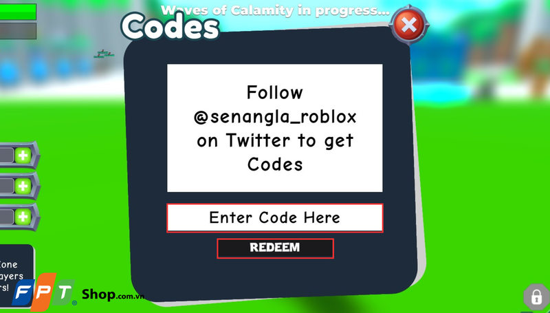 Nhập code của bạn vào ô Enter Code Here