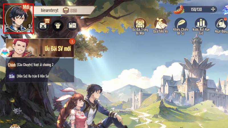 Chọn biểu tượng hình đại diện nhân vật