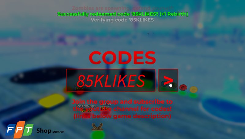Nhập code thành công