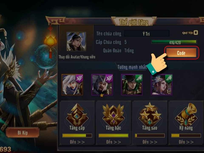 Nhập code game đổi quà như ý