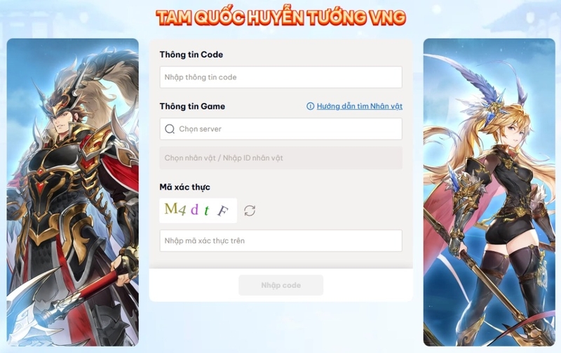 code Tam Quốc Huyễn Tướng VNG 5