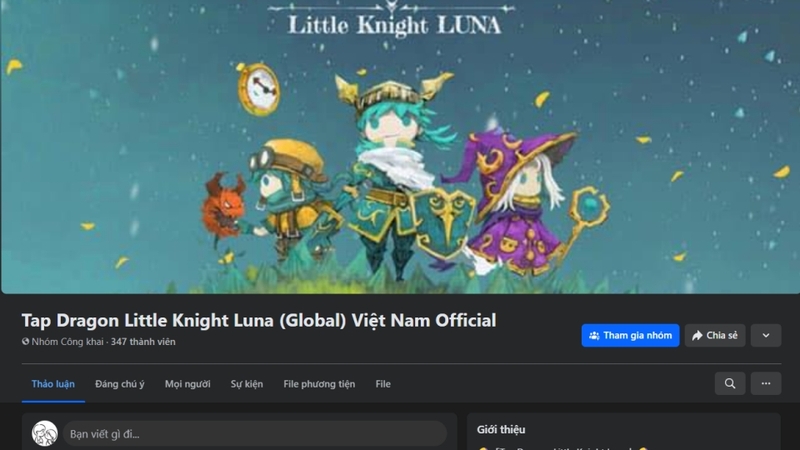 Group cộng đồng của game có thể chia sẻ code