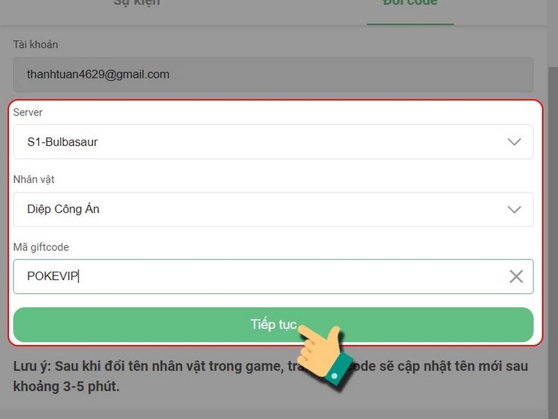 Các thao tác nhập code game đổi quà hiệu quả