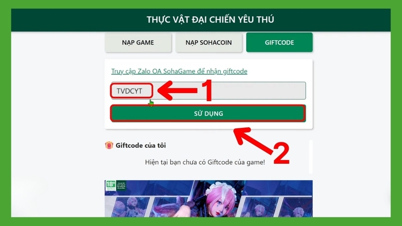 Code Thực Vật Đại Chiến Yêu Thú 3