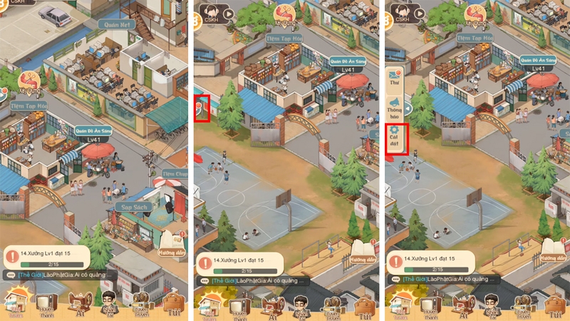 Chọn mục Cài Đặt tại giao diện game