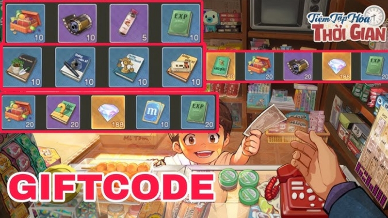 Code Tiệm tạp hóa thời gian đem đến nhiều vật phẩm giá trị