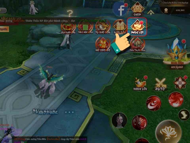 Theo dõi giao diện chính thức của game