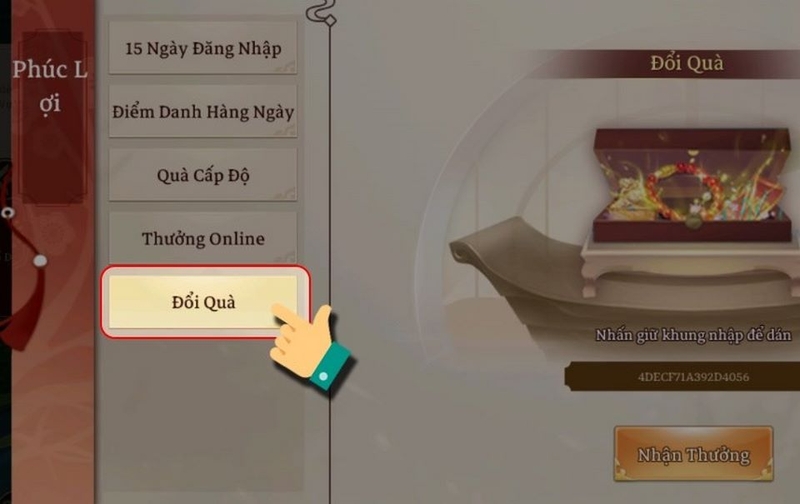 Các bước đổi quà nhận thưởng nhanh chóng