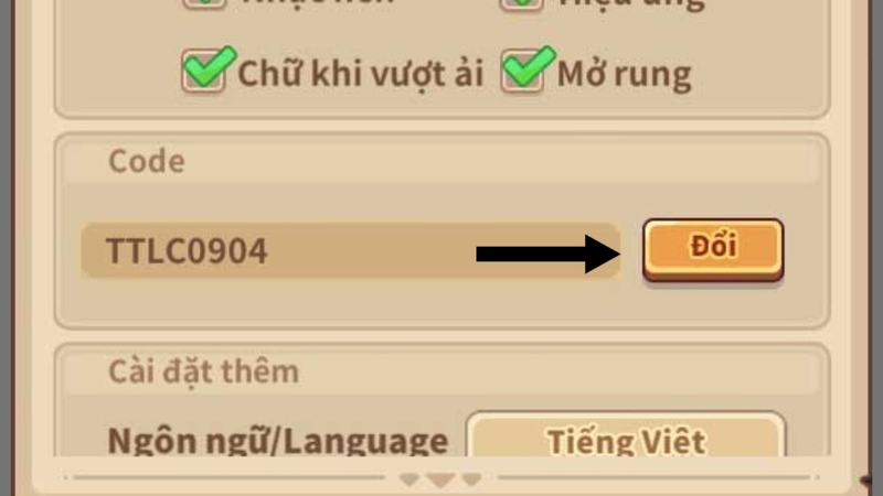 Điền code Tiểu Tuyết Lĩnh Chủ