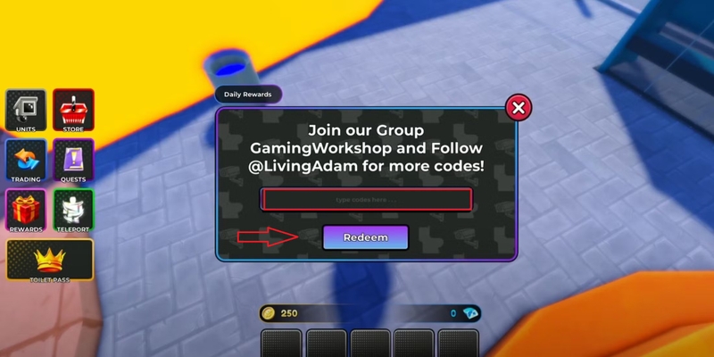 code Toilet Legacy Defense 3