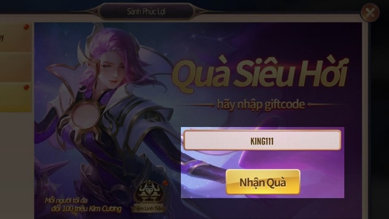 Cách nhập code game nhận quà