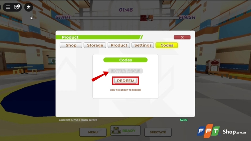 Hướng dẫn cách nhập code Uma Racing từng bước