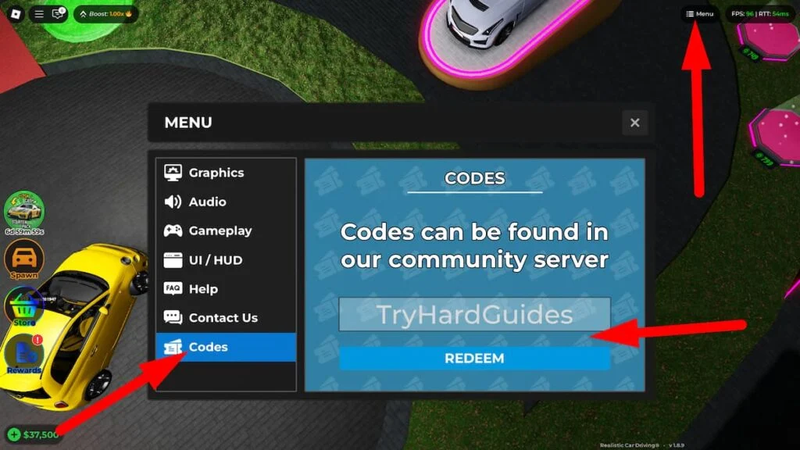 code Realistic Car Driving 4