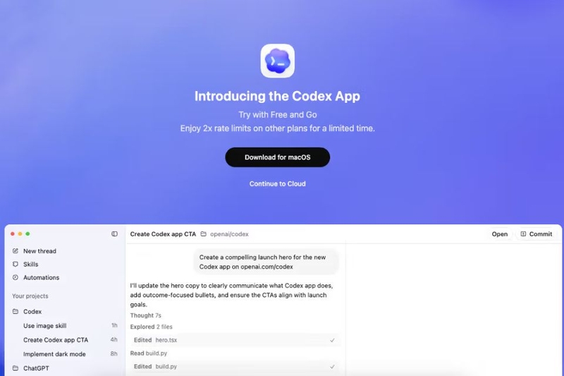 Hướng dẫn tải và sử dụng Codex App trên macOS - bước 1