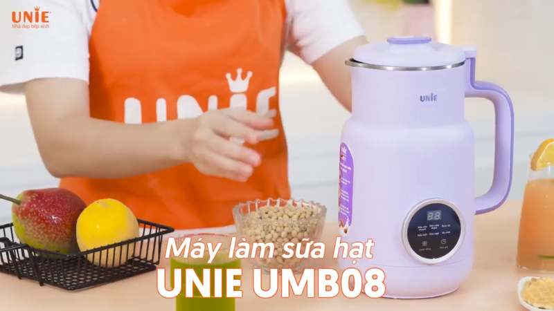 Cối thuỷ tinh cấu tạo 5 lớp trên máy làm sữa hạt UNIE 3