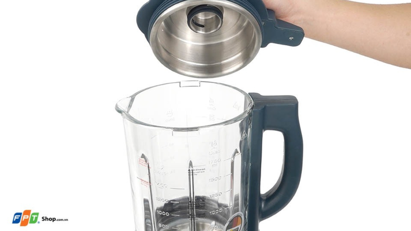 Cối thuỷ tinh cấu tạo 5 lớp trên máy làm sữa hạt UNIE 4