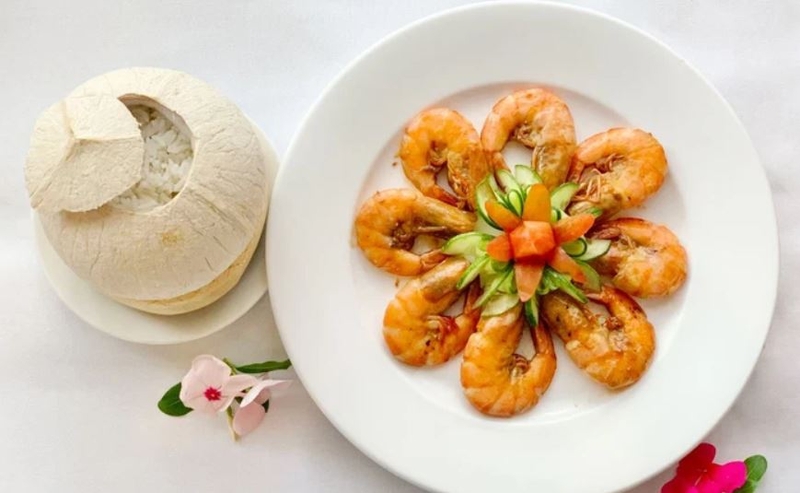 Cơm dừa tôm rang Bến Tre 5