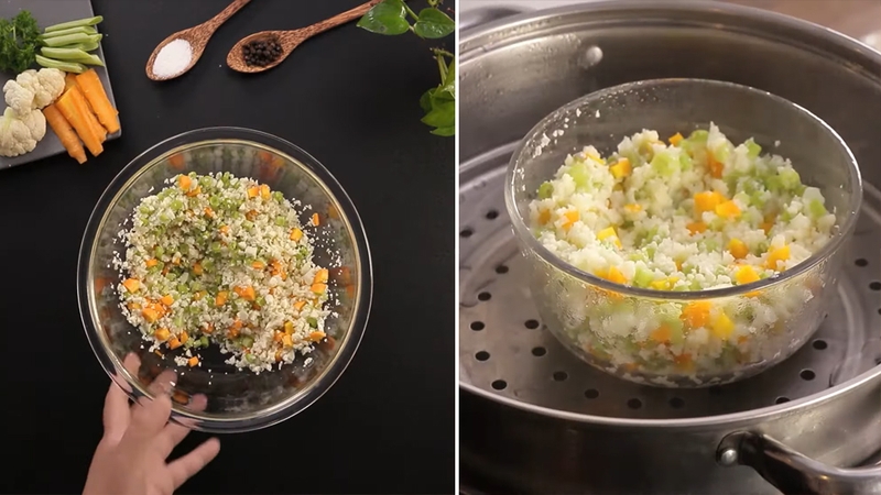 Hấp cách thuỷ các nguyên liệu