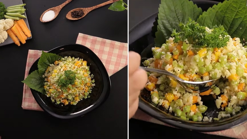 Thành phẩm món cơm rang keto cực hấp dẫn