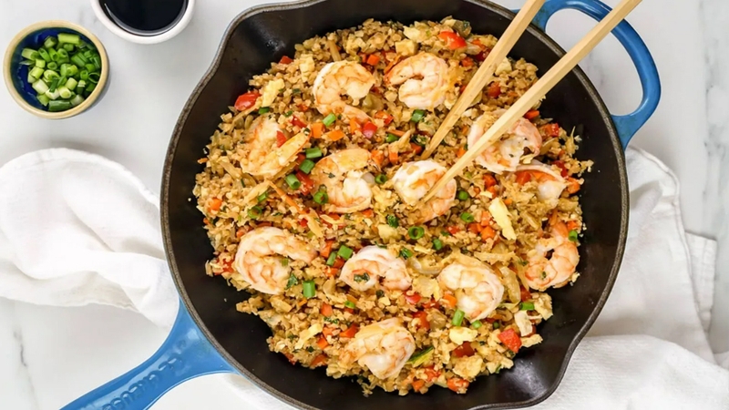 Cơm rang keto hải sản