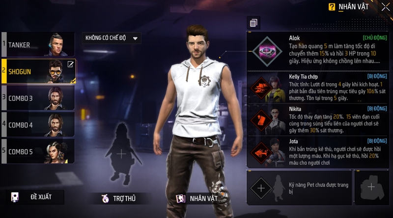 combo nhân vật Free Fire 2