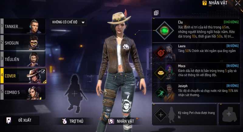 combo nhân vật Free Fire 4