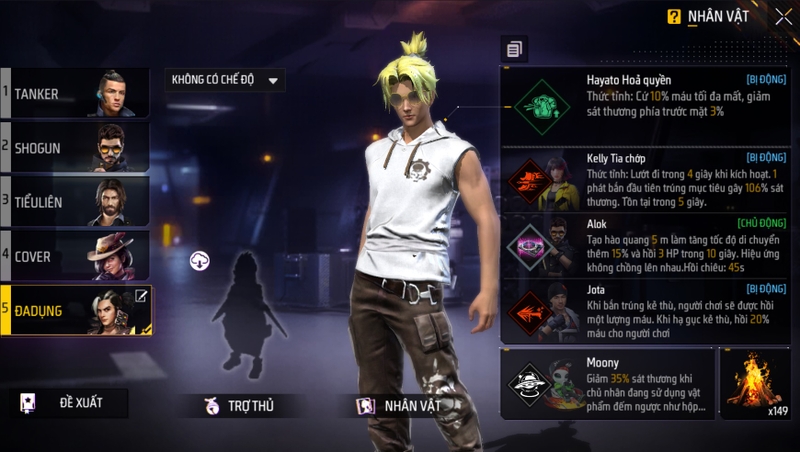 combo nhân vật Free Fire 5