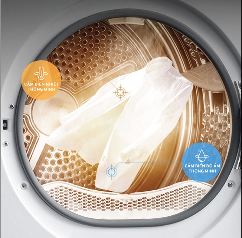 Công nghệ heat pump máy sấy quần áo tăng hiệu quả bảo vệ quần áo