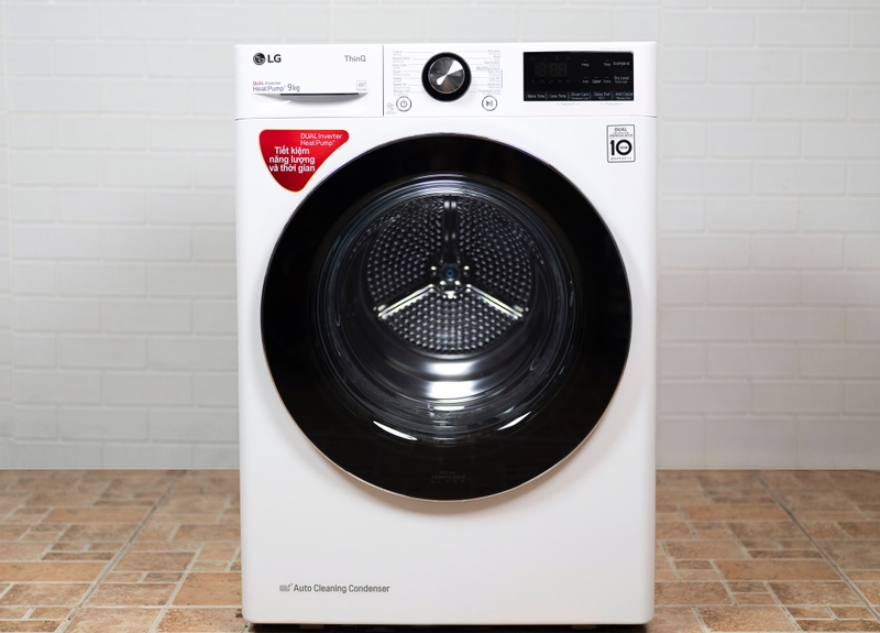 Công nghệ heat pump máy sấy quần áo được tích hợp gọn gàng trong máy