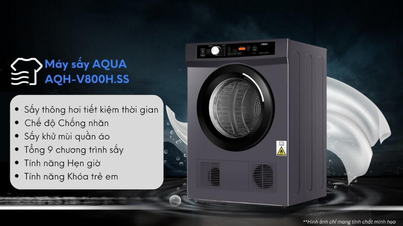 công nghệ máy sấy quần áo AQUA 8