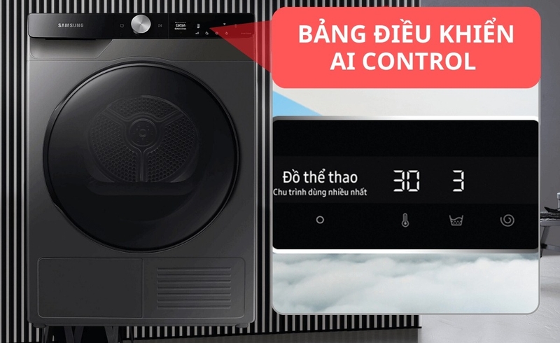 công nghệ máy sấy quần áo Samsung 4