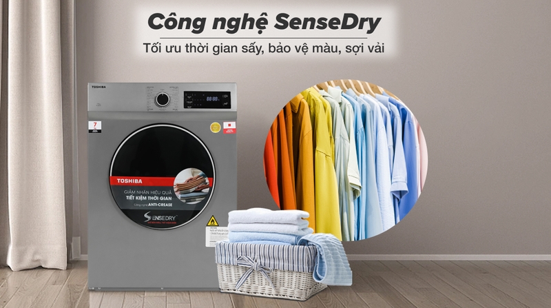 công nghệ máy sấy quần áo Toshiba 3