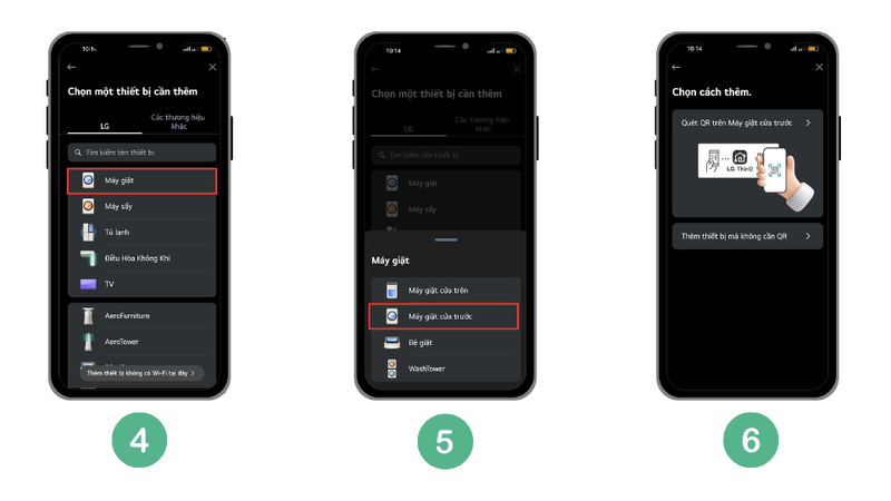 Kết nối máy giặt LG với ứng dụng LG ThinQ 2