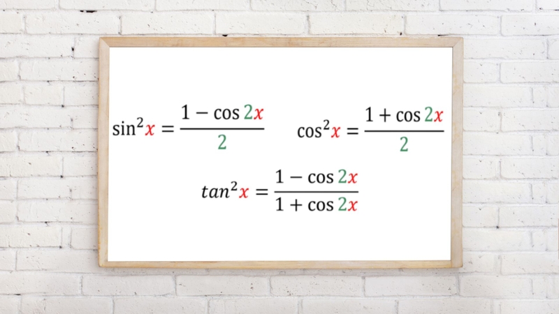 Công thức hạ bậc bậc 2