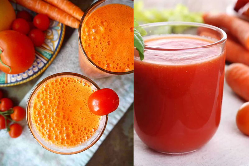 Nước ép cà chua và cà rốt