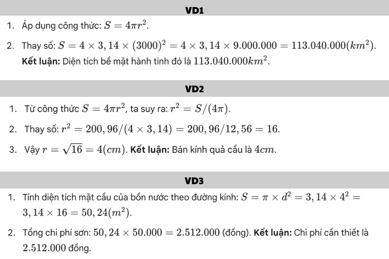 công thức tính diện tích mặt cầu (5)